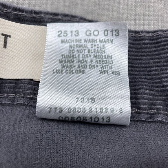 Levis 505 Pants Men 36W x 30L Gray Corduroy Regular Fit Cotton Black Batwing VTG - Picture 5 of 14